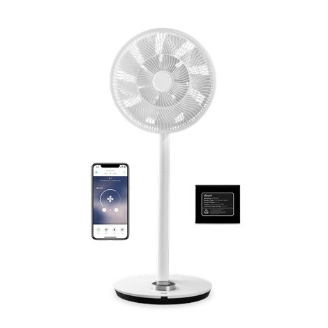 Duux | Smart Fan | Whisper Flex Smart with Battery Pack | Stand Fan | White | Diameter 34 cm | Number of speeds 26 | Oscillation